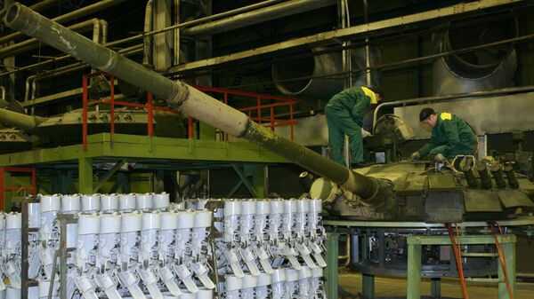 Сборочное производство танков Т-80 на заводе
