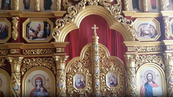 Кадр видео, записанного Николаевскиом храме в Белой Церкви Киевской области