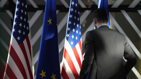 Флаги США И ЕС 