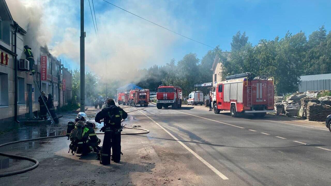 Тушение пожара в ТЦ Юг Восток, расположенном в поселке Верея Раменского городского округа - РИА Новости, 1920, 07.08.2023