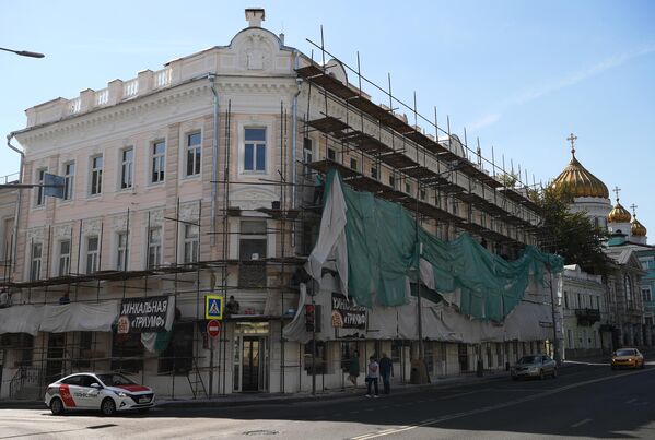 Ремонт фасада дома из списка объектов культурного наследия по адресу Волхонка 9 строение 1