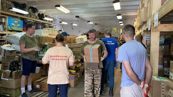 Отправка гуманитарной помощи из Красноярска в зону спецоперации