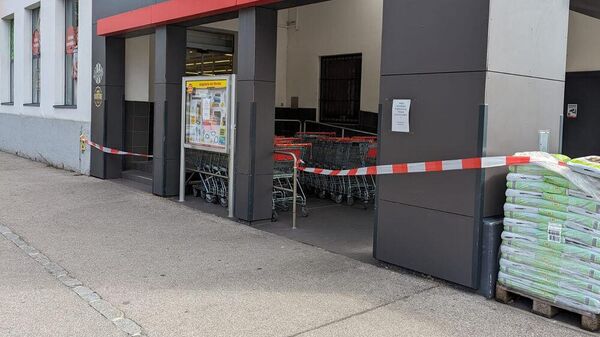 Закрытый супермаркет сети Penny в австрийском городе Кремс