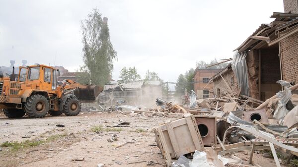 Последствия взрыва на территории Загорского оптико-механического завода в Сергиевом Посаде