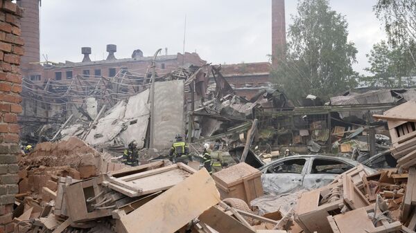 Последствия взрыва на территории Загорского оптико-механического завода в Сергиевом Посаде