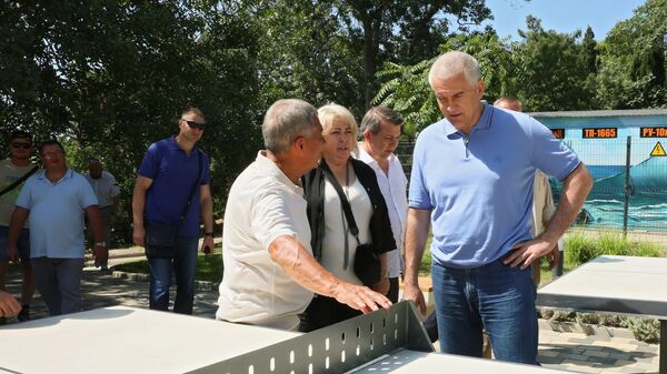 Минниханов и Аксенов открыли Казанский сквер в крымском поселке Форос
