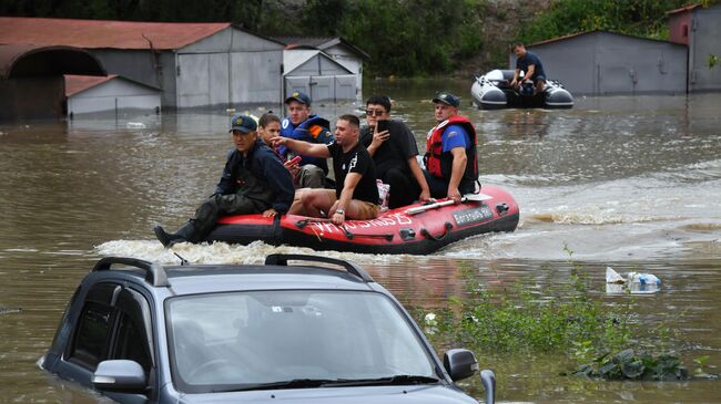 Подтопления из-за дождей в Уссурийске