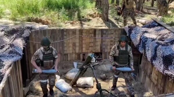 Минометчики уничтожают наблюдательный пункт украинского командования под Херсоном