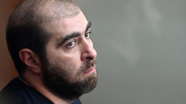 Житель Дагестана Эльдар Насрулаев, подозреваемый в причастности к взрыву в Махачкале, во время избрания меры пресечения в Басманном суде Москвы