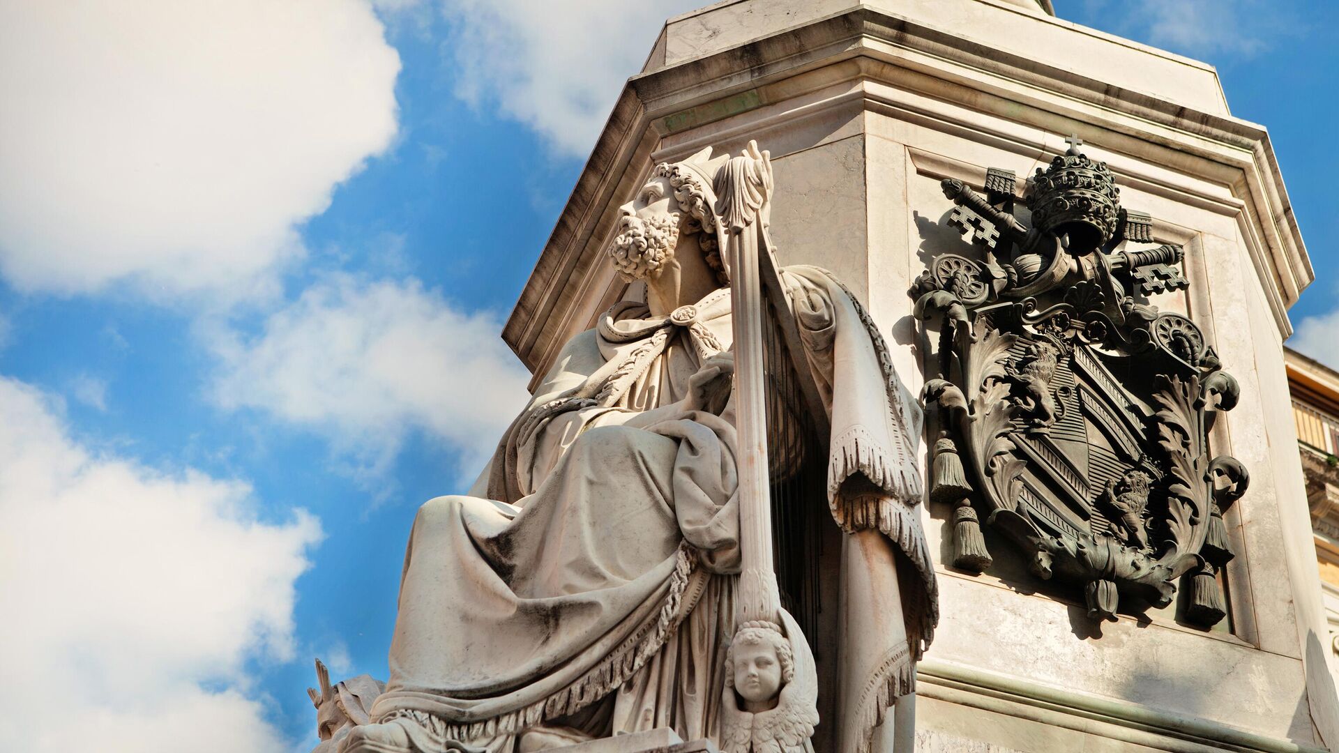 Статуя Давида на колонне Непорочного зачатия в Риме - РИА Новости, 1920, 20.08.2023