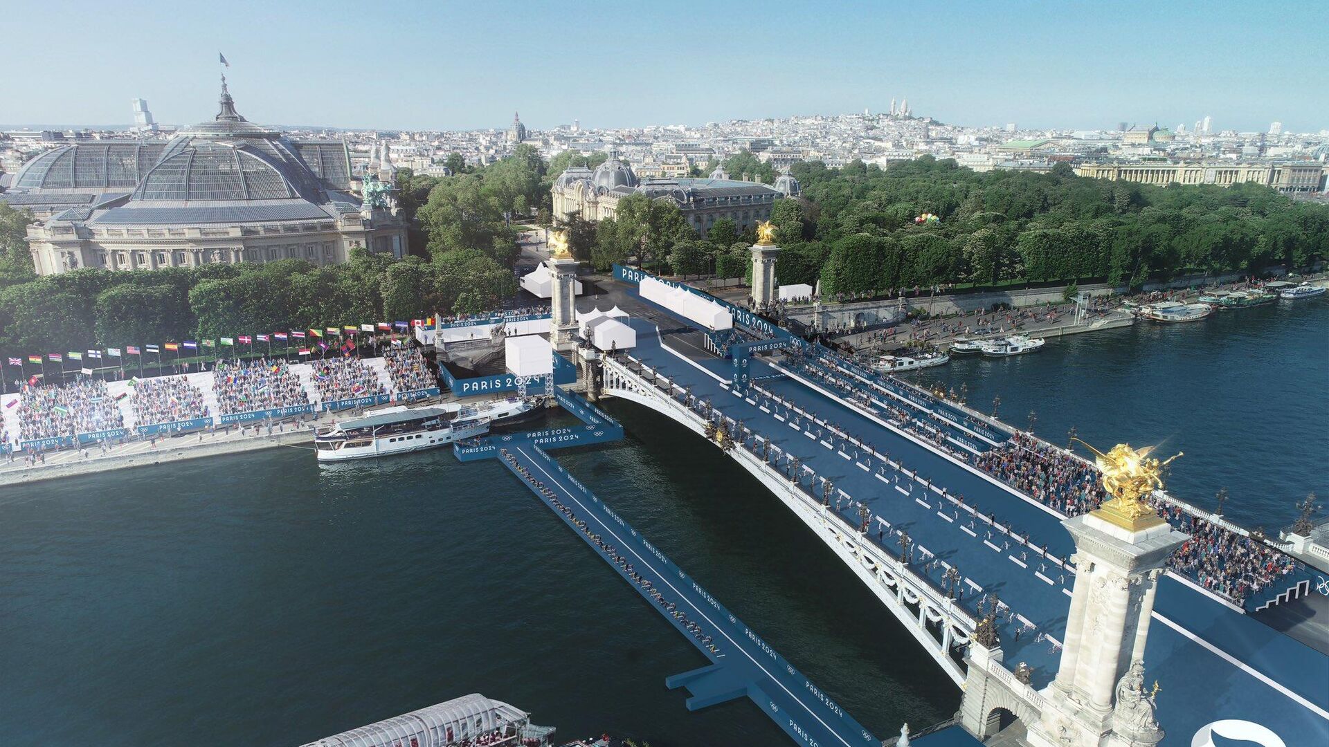 Река Сена, Париж готовится к Олимпийским играм 2024 года - РИА Новости, 1920, 19.06.2024