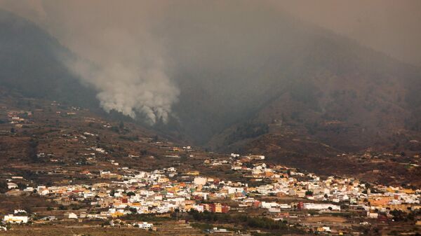 Лесной пожар в населенном пункте Гуимар, Тенерифе