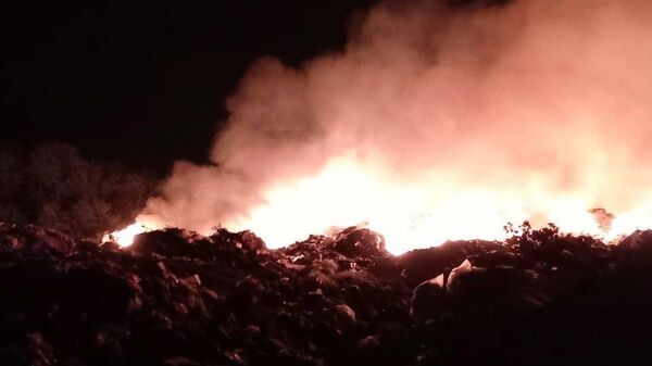 Самовозгорание полигона ТБО на юго-западе Белгорода