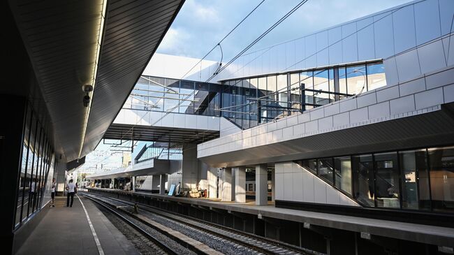 Станция Крюково третьего Московского центрального диаметра (МЦД-3) в Зеленограде