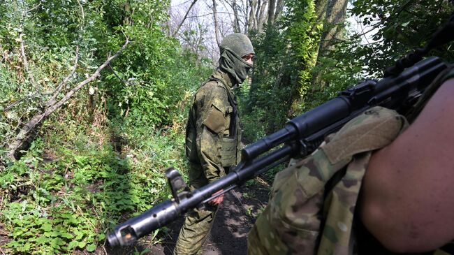 Военнослужащие ВС РФ на опорном пункте в зоне СВО. Архивное фото