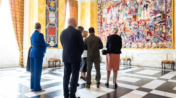 Президент Украины Владимир Зеленский во время посещения Кристианборгского замка в Копенгагене