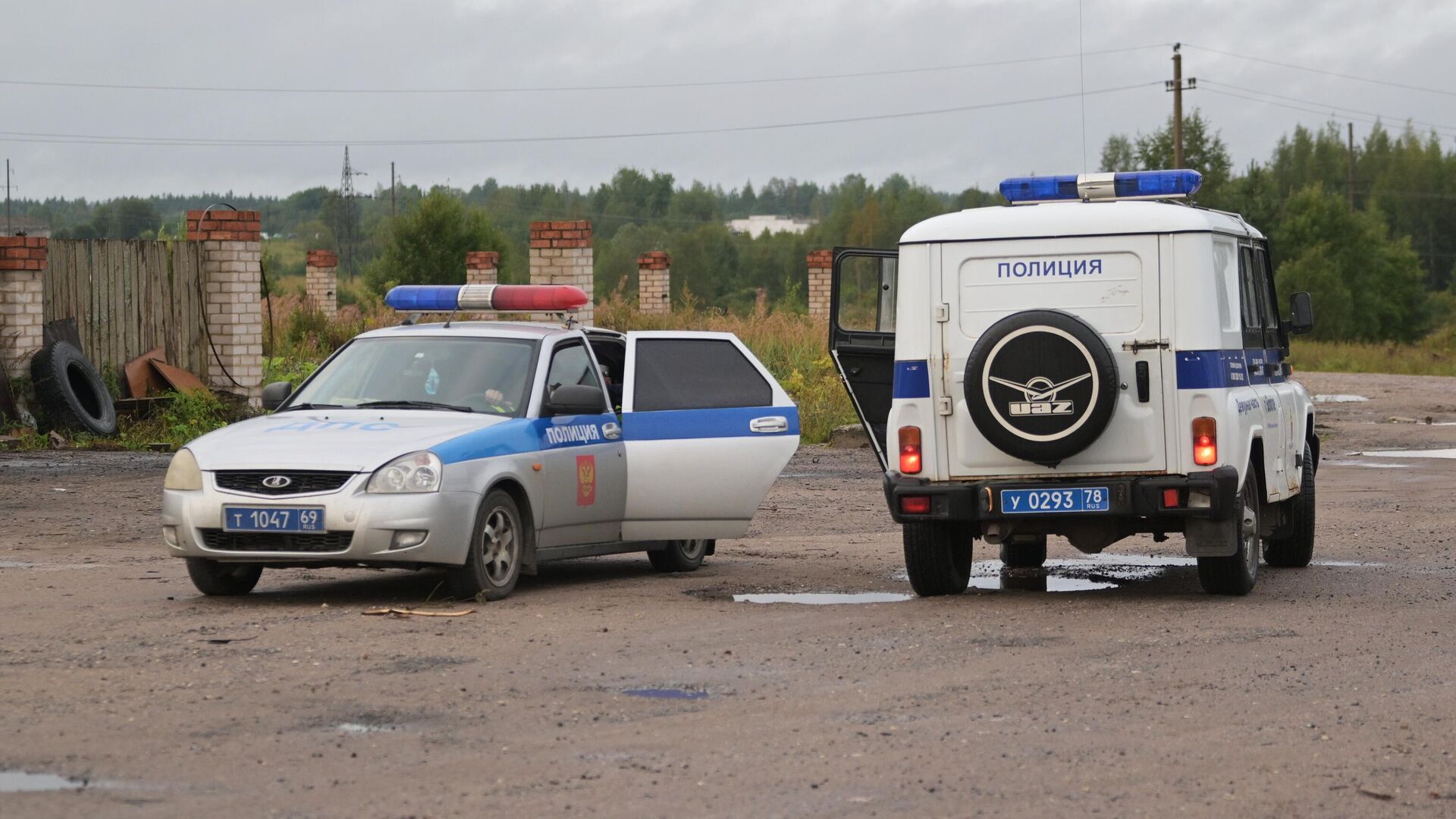 Автомобили полиции в селе Куженкино Бологовского района Тверской области - РИА Новости, 1920, 24.08.2023