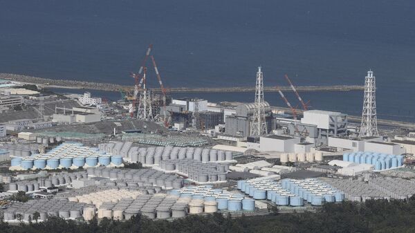 Вид атомной электростанции Фукусима-1 после начала сброса воды в океан. 24 августа 2023