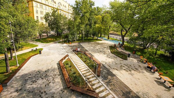 Благоустройство площади Борьбы на северо-востоке Москвы