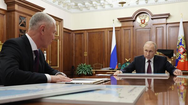 Владимир Путин и Владимир Сальдо во время встречи