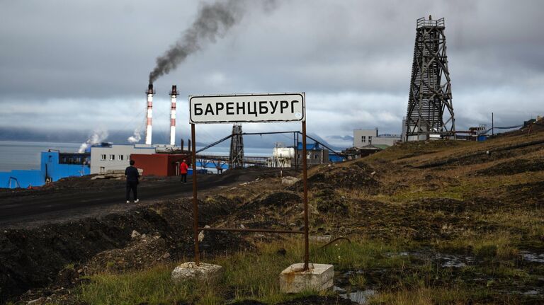 Город Баренцбург на архипелаге Шпицберген