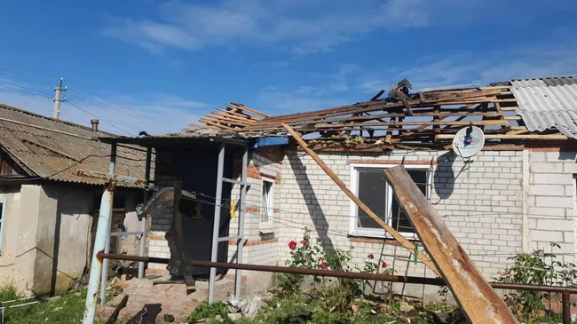 Последствия обстрела поселка Уразово Валуйского городского округа
