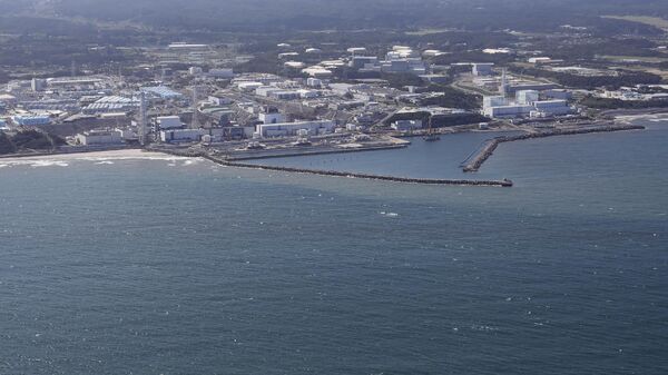 Вид атомной электростанции Фукусима-1 после начала сброса воды в океан