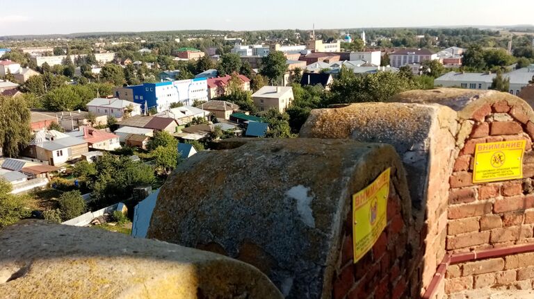 Зарайск. Водонапорная башня. Вид сверху на город