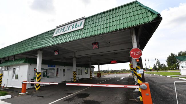Закрытый погранпереход на белорусско-литовской границе