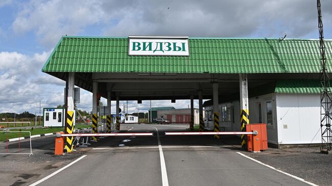 Закрытый погранпереход на белорусско-литовской границе