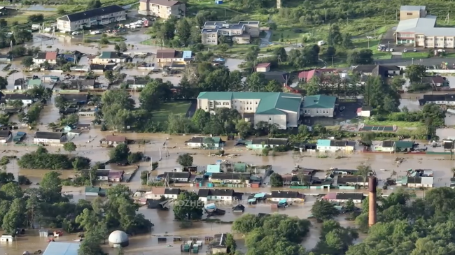 Подтопленный поселок в Приморье