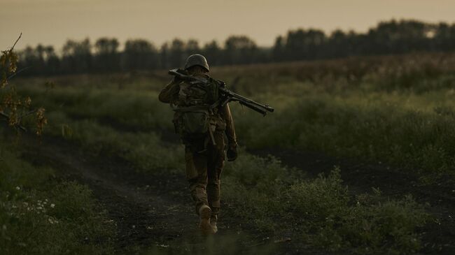 Украинский солдат в Донецкой области