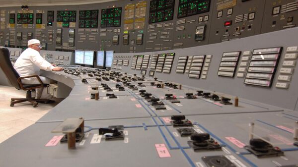 Блочный щит управления Курской атомной электрической станции, которая расположена в  Курчатове
