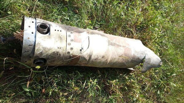 Фрагмент боеприпаса после удара по поселку Гольмовский. 1 сентября 2023