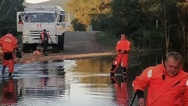 Размытая дорога к селу Боголюбовка Дальнереченского городского округа Приморского края