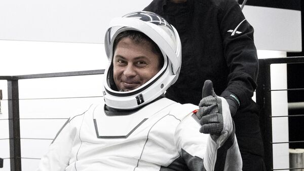 Российский космонавт Андрей Федяев после возвращения на Землю космического корабля Crew Dragon. 4 сентября 2023