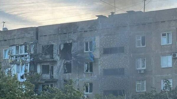 Последствия обстрела Киевского района Донецка. 5 сентября 2023