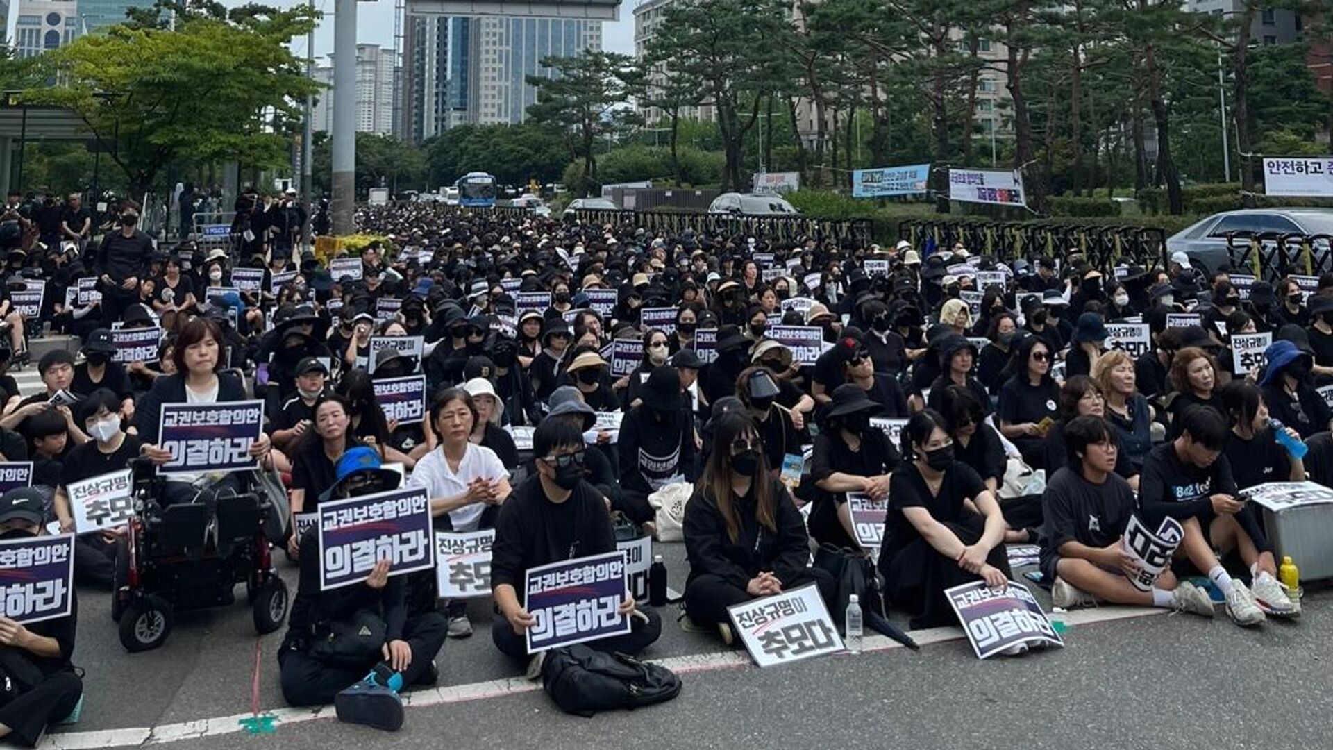 Акция протеста учителей в Южной Корее. 4 сентября 2023 - РИА Новости, 1920, 04.09.2023