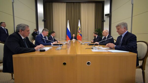 Президент РФ Владимир Путин проводит совещание по вопросу реализации проекта Мурманский СПГ. 4 сентября 2023