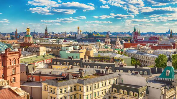 Вид на крыши Москвы 