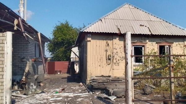 Последствия обстрела села Козинка Белгородской области со стороны ВСУ 