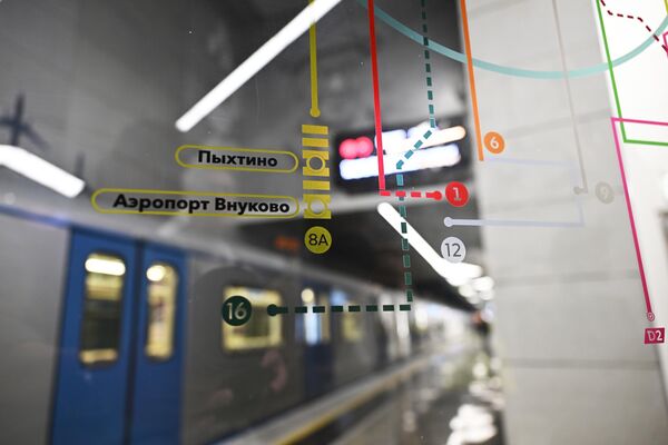 Схема на станции Аэропорт Внуково Солнцевской линии метро 