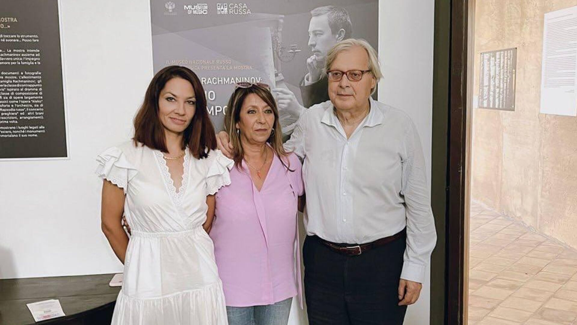 Замминистра культуры Италии, известный искусствовед Витторио Сгарби посетил выставку о композиторе Сергее Рахманинове на Сицилии - РИА Новости, 1920, 07.09.2023