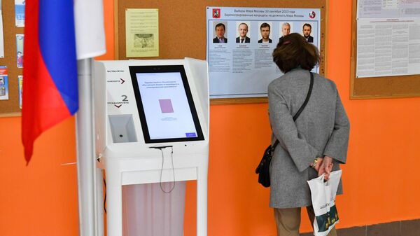 Работа участков для голосования в Москве на выборах мэра столицы