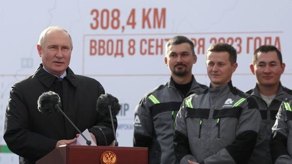 Путин на открытии автомагистрали М-12 Восток
