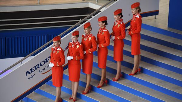 Бортпроводники авиакомпании Аэрофлот на Восточном экономическом форуме во Владивостоке