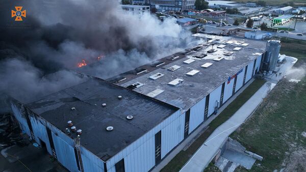 Пожар на заводе в Тернополе