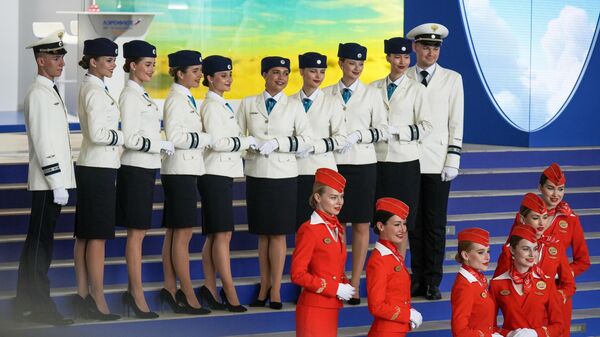 Бортпроводники авиакомпании Аэрофлот на Восточном экономическом форуме во Владивостоке
