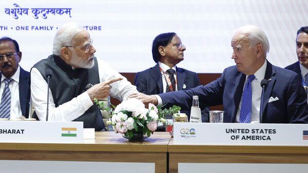 Премьер-министр Индии Нарендра Моди и президент США Джо Байден на саммите G20 в Нью-Дели