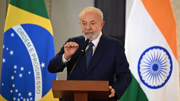 Президент Бразилии Лула да Силва на саммите G20 в Нью-Дели